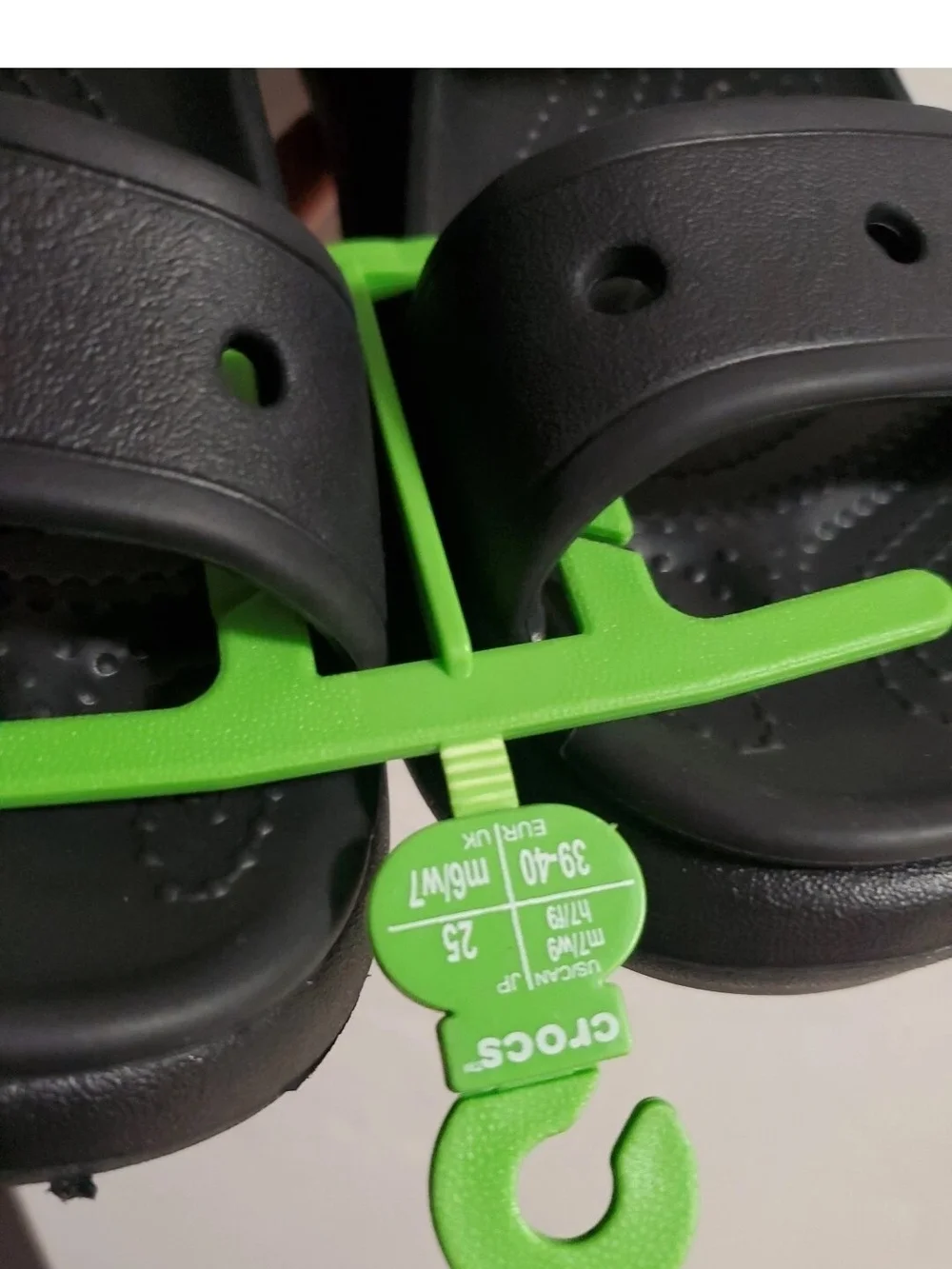 CROCS Womens  Black Two-Strap Sandals